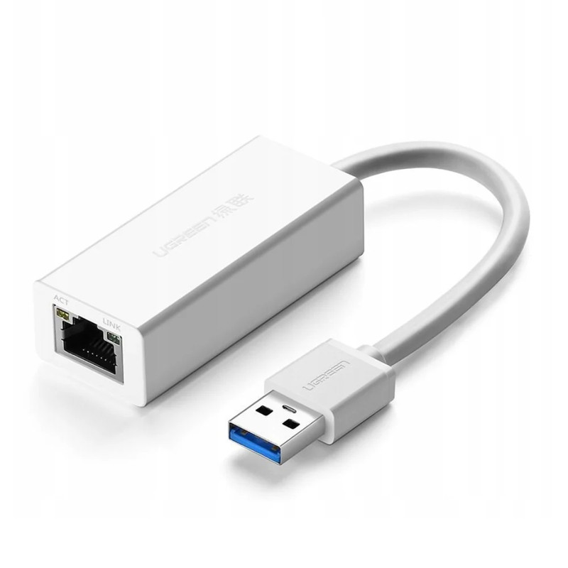 UGREEN USB 3.0 to RJ45 Gigabit Ethernet Adapter - White - محول